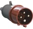 Электрическая кабельная вилка IEK 32А 3P+E 380В IP44 024 ИЭК PSR02-032-4 3