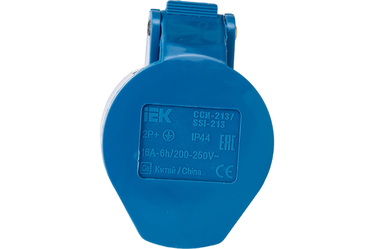 Кабельная розетка IEK 16A 2P+Е 220В IP44 213 ИЭК PSR21-016-3 - выгодная ...