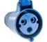 Кабельная розетка IEK 32A 2P+Е 220В IP44 223 ИЭК PSR21-032-3 3
