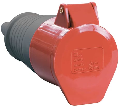 Кабельная розетка IEK 32A 3P+Е 380В IP44 224 ИЭК PSR22-032-4
