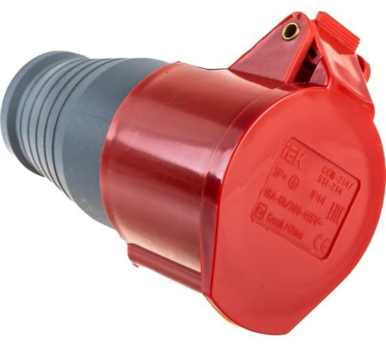 Кабельная розетка IEK 16A 3P+Е 380В IP44 214 ИЭК PSR22-016-4 9693472