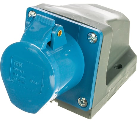 Розетка наружной установки IEK 16А 2P+Е 220В IP44 113 ИЭК PSR11-016-3