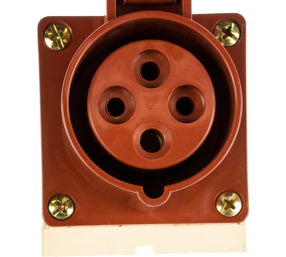 Розетка наружной установки IEK 16А 3P+Е 380В IP44 114 ИЭК PSR12-016-4