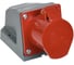 Розетка наружной установки IEK 16А 3P+Е 380В IP44 114 ИЭК PSR12-016-4 1
