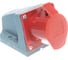 Розетка наружной установки IEK 16А 3P+Е 380В IP44 114 ИЭК PSR12-016-4 5
