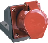 Розетка наружной установки IEK 32А 3P+Е 380В IP44 124 ИЭК PSR12-032-4