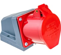 Розетка наружной установки IEK 32А 3P+Е 380В IP44 124 ИЭК PSR12-032-4