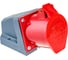 Розетка наружной установки IEK 32А 3P+Е 380В IP44 124 ИЭК PSR12-032-4 2