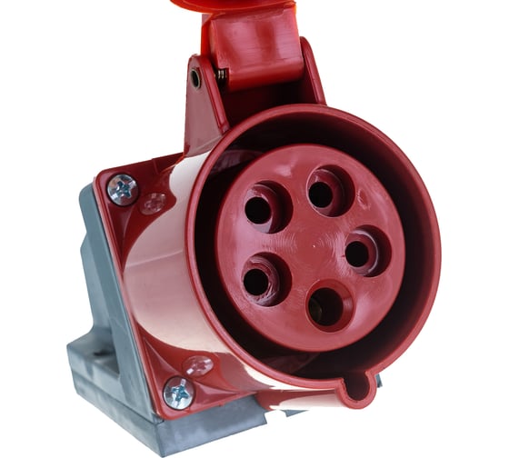 Розетка наружной установки IEK 32А 3P+Е+N 380В IP44 125 ИЭК PSR12-032-5
