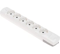 Колодка REXANT premium 6 гнезд, с заземлением, белый 13-4403