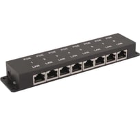 Пассивный PoE-инжектор OSNOVO Midspan-8/P Fast Ethernet на 8 портов. sct0947