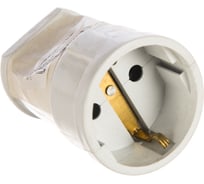 Кабельная розетка Пан Электрик с/з 16А 250В ABS-пластик, белая  24207 9