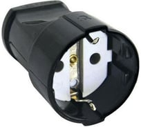 Кабельная розетка duwi с/з 16А 250В ABS-пластик, черная 24208 6