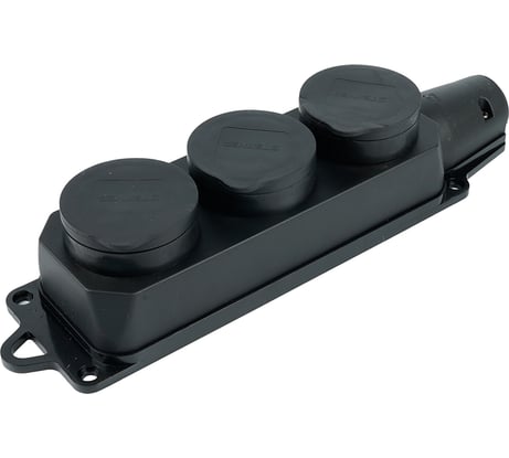 Переносная штепсельная розетка STEKKER трёхместная, 230В 16А IP44 RST16-23-44 РП 16-334 32739