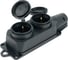 Переносная штепсельная розетка STEKKER двухместная, 230В 16А IP44 RST16-22-44 РП 16-232 32738 2
