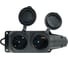 Переносная штепсельная розетка STEKKER двухместная, 230В 16А IP44 RST16-22-44 РП 16-232 32738 3