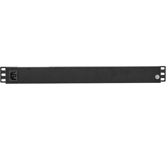 Блок розеток EKF PDU TERACOM PRO 19", 1U, 10А/250В, 8 розеток Schuko, с выключателем, без шнура питания входной разъем C14, корпус алюминий, черный TRP-HPD-LS-10A-8SH-C14
