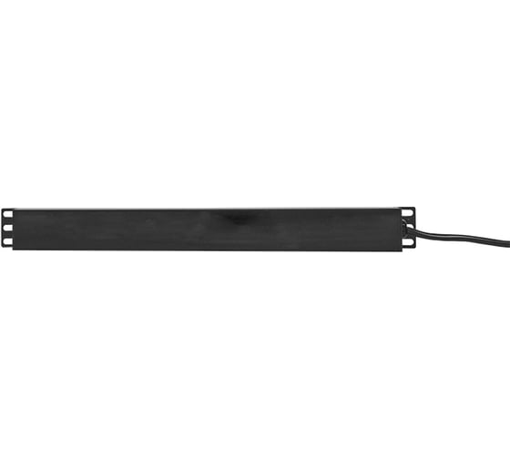 Блок розеток PDU TERACOM PRO 19" 1U 10А/250В 9 розеток Schuko шнур питания длиной 2 метра сечение 3x1,5 мм2 вилка C14 корпус пластик черный EKF TRP-HPD-PL-10A-9SH-2MC14