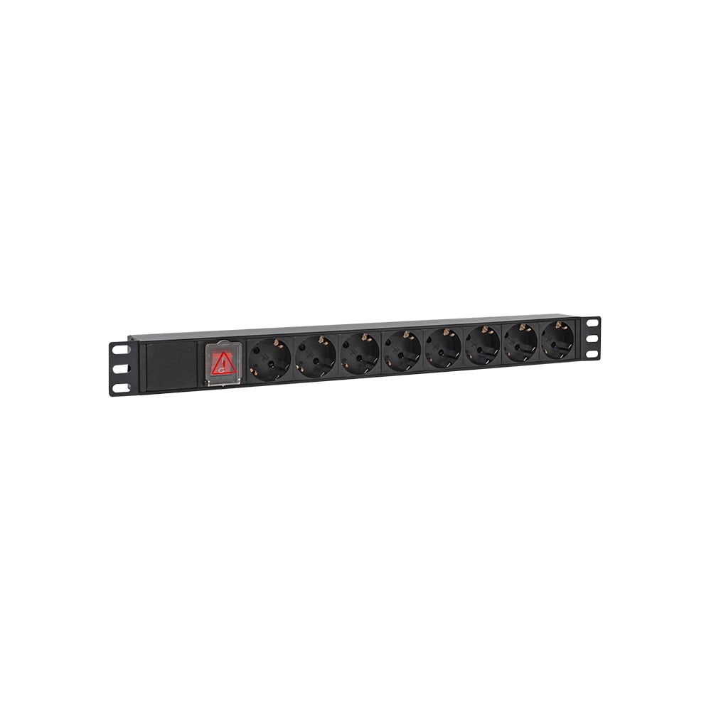 Блок розеток EKF PDU TERACOM PRO 19" 1U 16А/250В 8 розеток Schuko с ...
