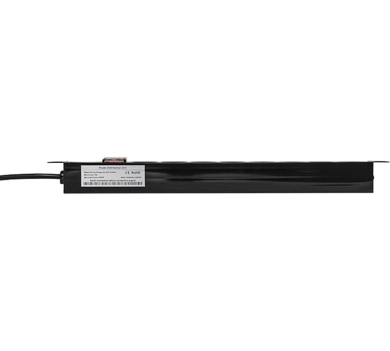 Блок розеток EKF PDU TERACOM PRO 19" 1U 16А/250В 8 розеток Schuko с выключателем, шнур питания длиной 2 метра, сечение 3x1.5 мм2, вилка Schuko, корпус алюминий, черный TRP-HPD-LS-16A-8SH-2MSH