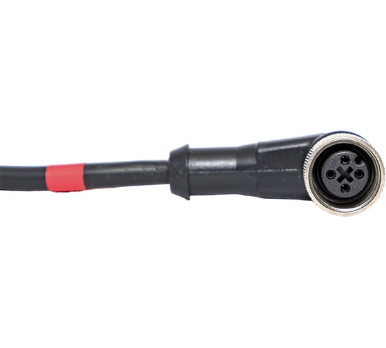 Кабель-разъем EKF М12 4-PIN угловой PLG-12L-4-2