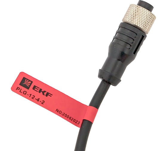 Кабель-разъем EKF М12 4-PIN прямой PLG-12-4-2