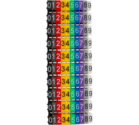 Маркеры HLT наборные – комплект цифр («0»-«9») 6 мм² (100 шт.) 084-08-164