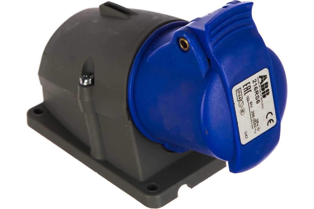 Кабельная розетка ABB 16А 2Р+E IР44 на поверхность 250В CEWE ...