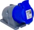 Кабельная розетка ABB 16А 2Р+E IР44 на поверхность 250В CEWE 2CMA193098R1000 3