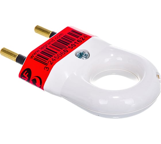 Вилка Legrand 2К 6А белая 50162 050162