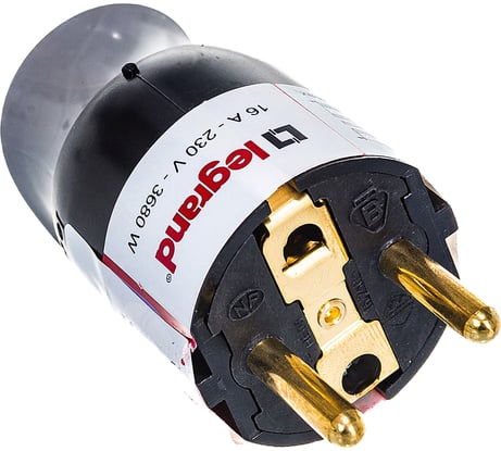 Вилка Legrand 2К+3 серия Элиум 16 А с поворотным механизмом винтовой зажим чёрный 050173