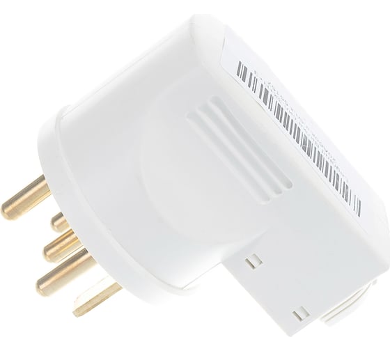 Силовая вилка Legrand 3К+Н+З 20A выход кабеля сбоку, слоновая кость 55157 055157