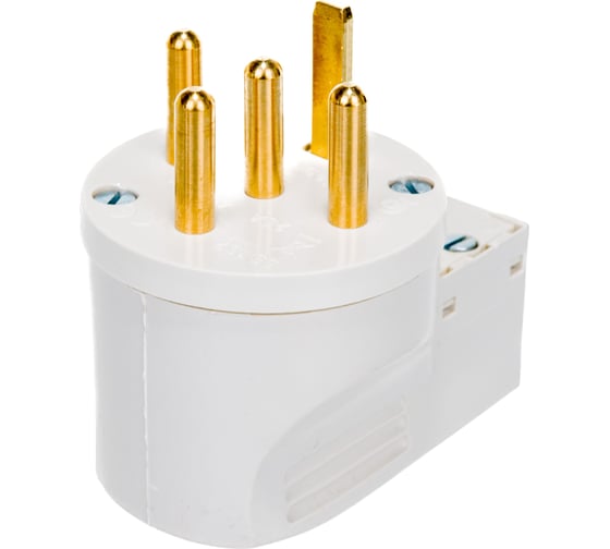 Силовая вилка Legrand 3К+Н+З 20A выход кабеля сбоку, слоновая кость 55157 055157