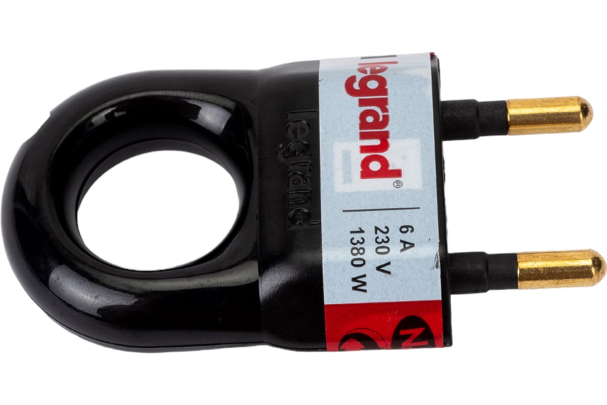 Вилка Legrand 2К 6А черная 50163 - выгодная цена, отзывы ...