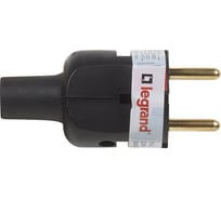 Вилка Legrand 2К 16А черная 50181 050181