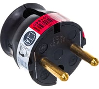 Вилка Legrand 2К 16А черная 50184 050184