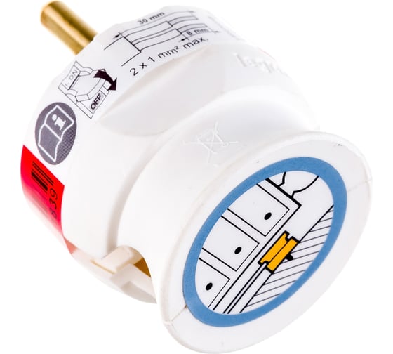 Вилка Legrand 2К 16А белая 50183