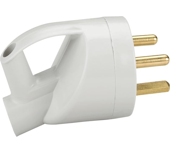 Силовая вилка Legrand 2К+З 20А выход кабеля сбоку 55002 055002