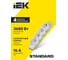 Колодка для удлинителя с заземлением IEK STANDARD К04 4 места белая 695009 2