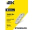 Колодка для удлинителя с заземлением IEK STANDARD К03 3 места белая 695004 2