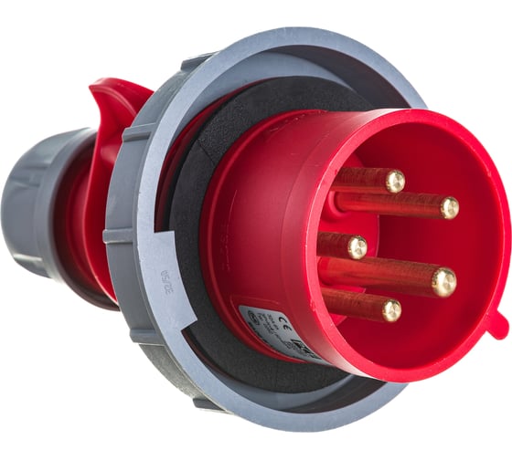Кабельная вилка PCE 32А 380V 3P+N+E IP67 0252-6