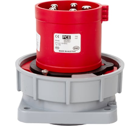 Встраиваемая вилка PCE 63А 400V 3P+N+E IP67 635-6