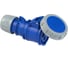 Кабельная розетка PCE 16А 230V 1P+N+E IP67 2132-6 1