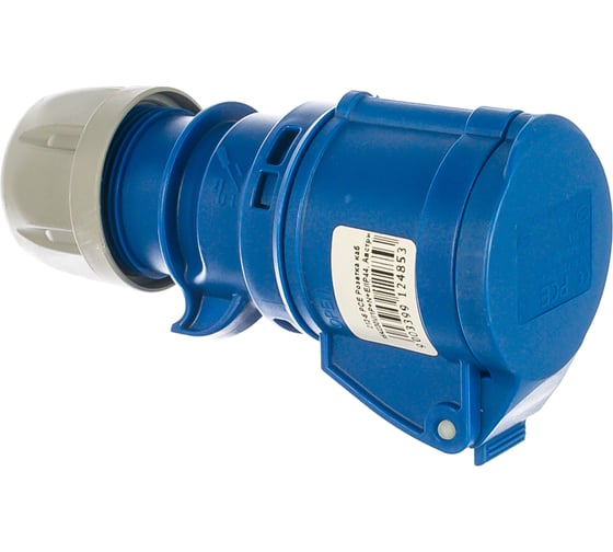 Кабельная розетка PCE 16А 230V 1P+N+E IP44 213-6