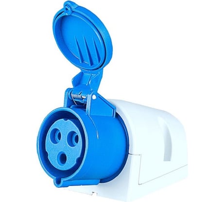 Настенная розетка PCE 32А 220V 1P+N+E IP44 123-6