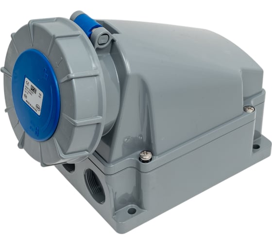 Настенная розетка PCE 63А 220V 1P+N+E IP67 133-6