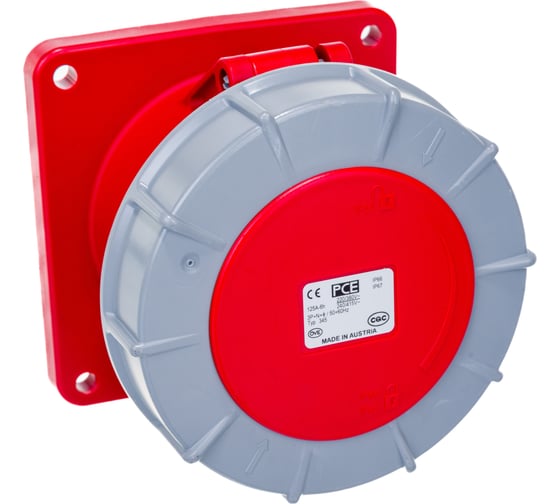 Встраиваемая розетка PCE 125А 400V 3P+N+E IP67 345-6