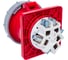 Встраиваемая розетка PCE 125А 400V 3P+N+E IP67 345-6 4