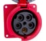 Встраиваемая розетка PCE 125А 400V 3P+N+E IP67 345-6 5