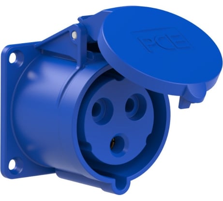 Встраиваемая розетка PCE 32А 230V 1P+N+E IP44 323-6